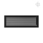 Grelha de ventilação boqueável preta 17x49 cm Grelha de ventilação boqueável preta 17x49 cm