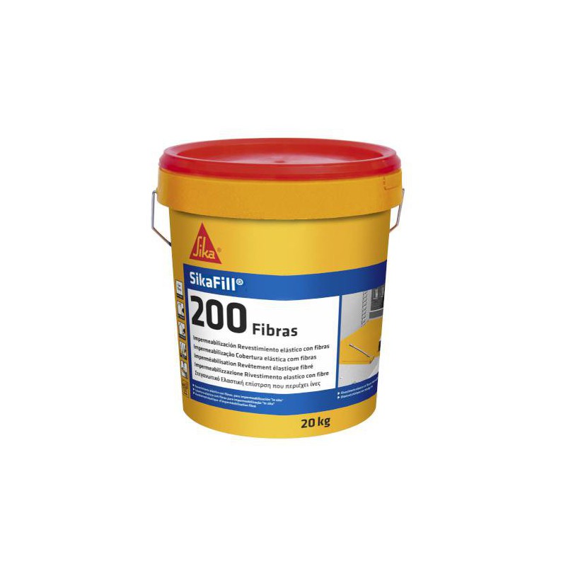 Impermeabilização Elástica Sikafill-200 Fibres Vermelho