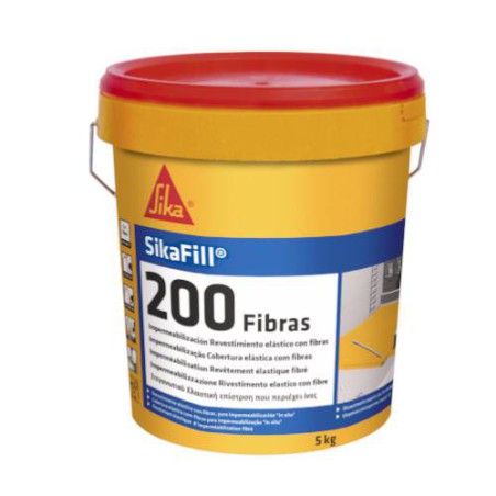 Impermeabilização Elástica Sikafill-200 Fibres vermelho azulejo