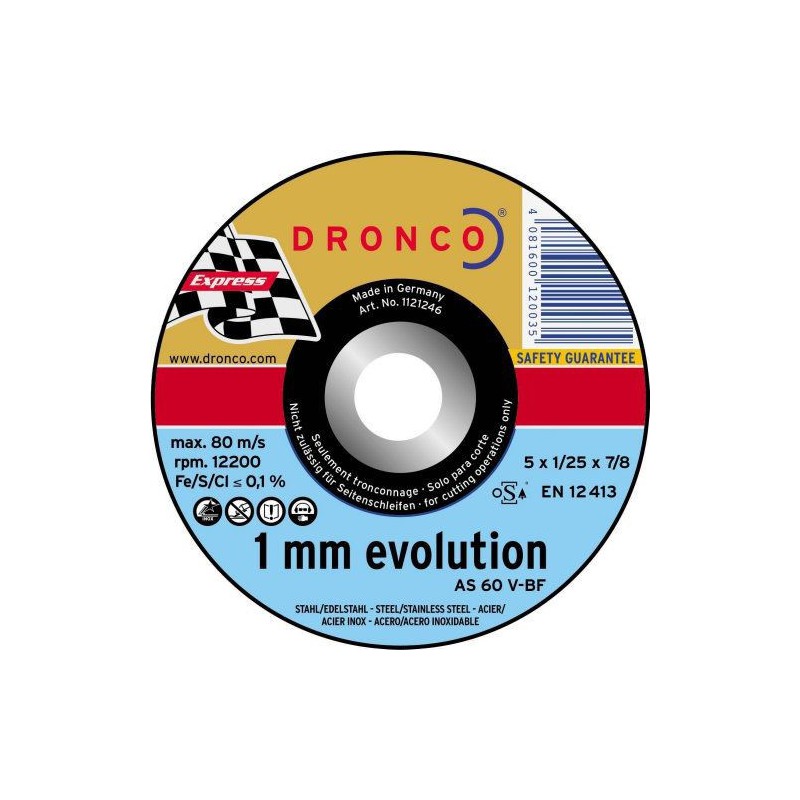 Dronco Evolution disco de aço inoxidável Dronco Evolution disco de aço inoxidável
