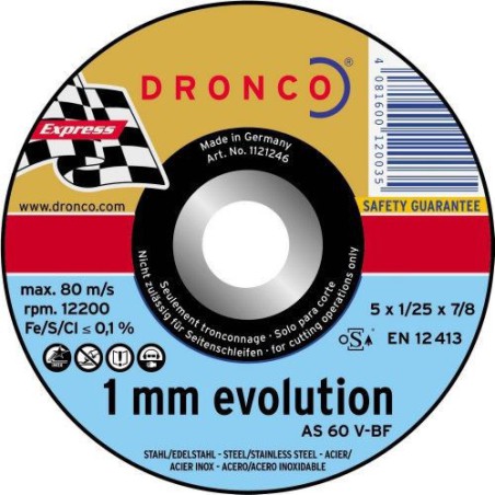 Dronco Evolution disco de aço inoxidável