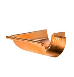Ângulo exterior para caleira de cobre redonda com borda única