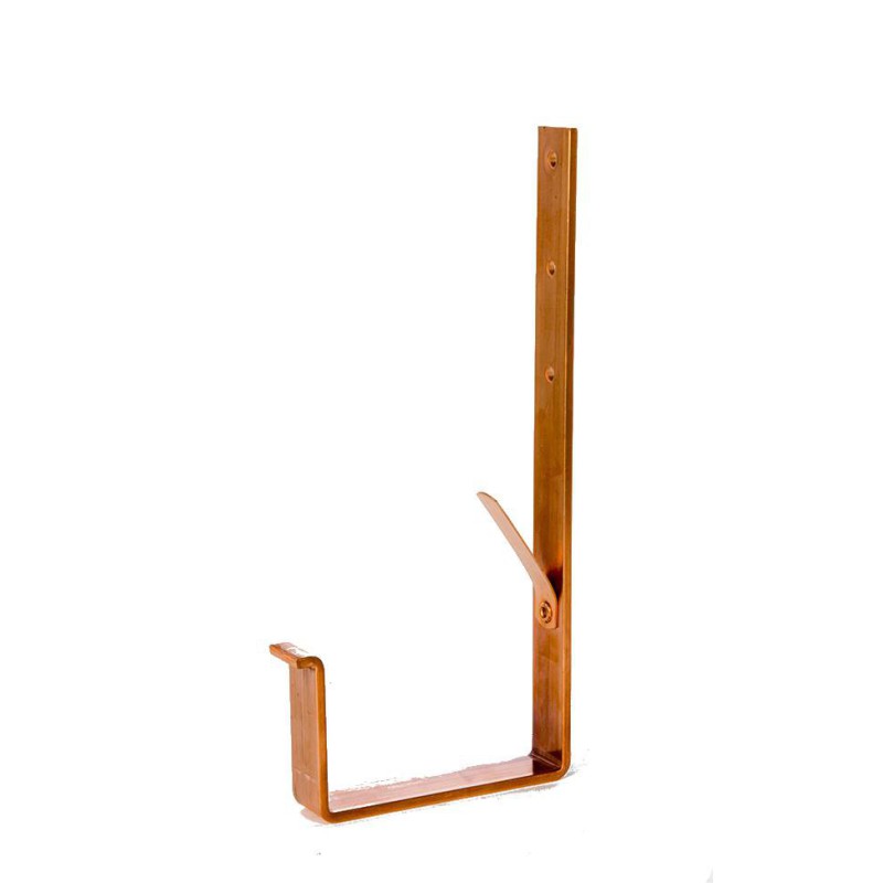 Suporte longo para fixação de caleira de cobre quadrado Suporte longo para fixação de caleira de cobre quadrado