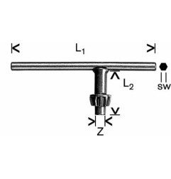 Chave de mandril Bosch para brocas com mandril serrilhado
