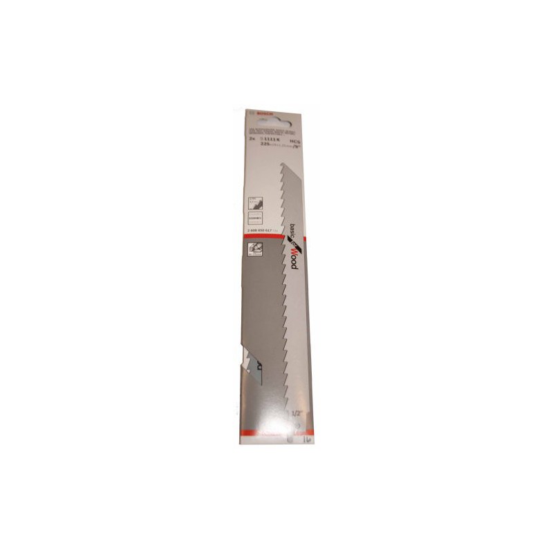 Lâmina sabre Bosch S 1111 K especial para madeira grossa embalagem de 2 Lâmina sabre Bosch S 1111 K especial para madeira grossa embalagem de 2