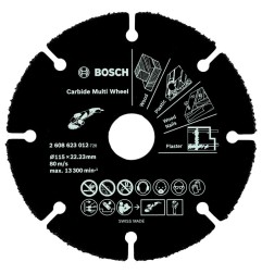 Disco de corte multimaterial Bosch para retificadoras de 115 mm 2608623012
