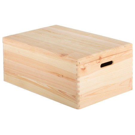 Caixa de madeira de pinho sem verniz 60x40x23 cms