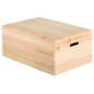 Caixa de madeira de pinho sem verniz 60x40x23 cms