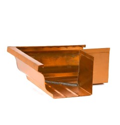 Ângulo exterior para caleira de cobre desenho cornija