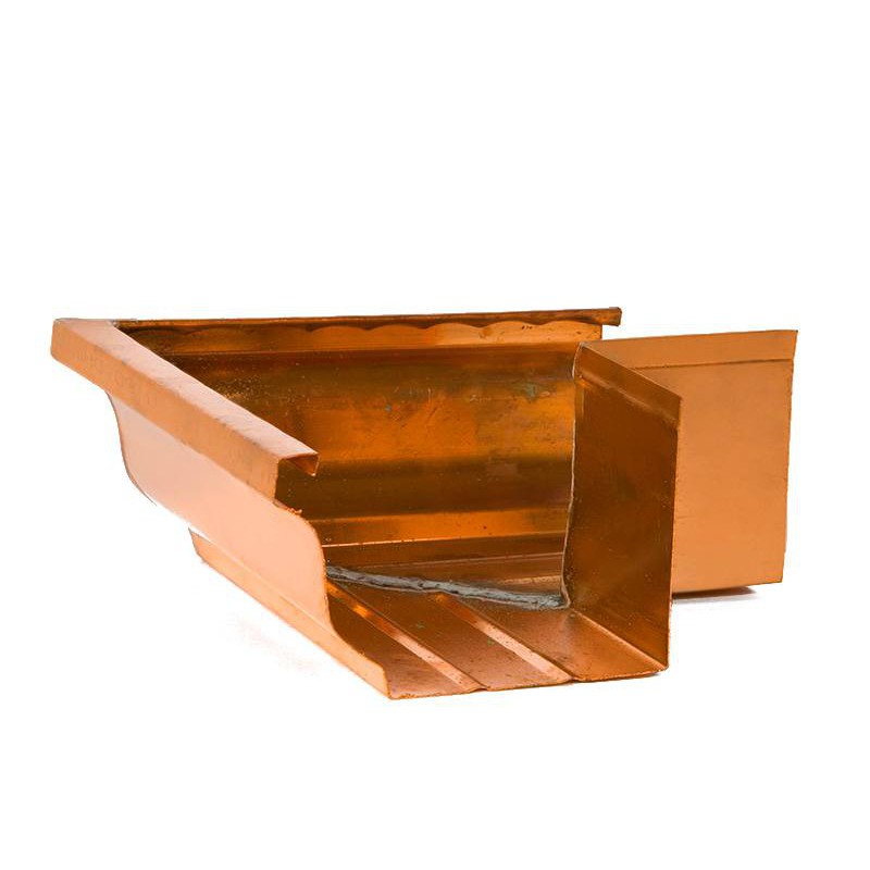 Ângulo exterior para caleira de cobre desenho cornija Ângulo exterior para caleira de cobre desenho cornija