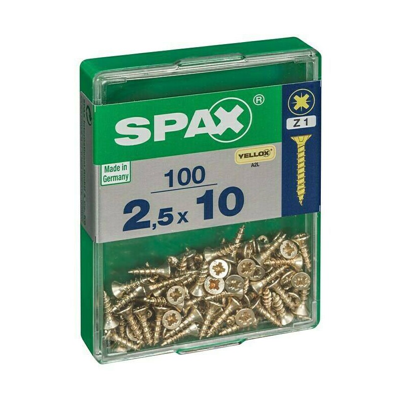 Parafusos para madeira bricomatados pozidrive ABC Spax Parafusos para madeira bricomatados pozidrive ABC Spax