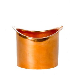 Saída simple para união de tubos de descida a caleiras redondas em cobre