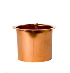 Saída simple para união de tubos de descida a caleiras quadrada em cobre