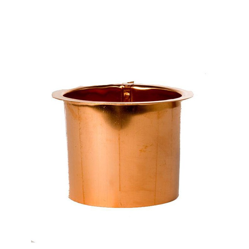 Saída simple para união de tubos de descida a caleiras quadrada em cobre
