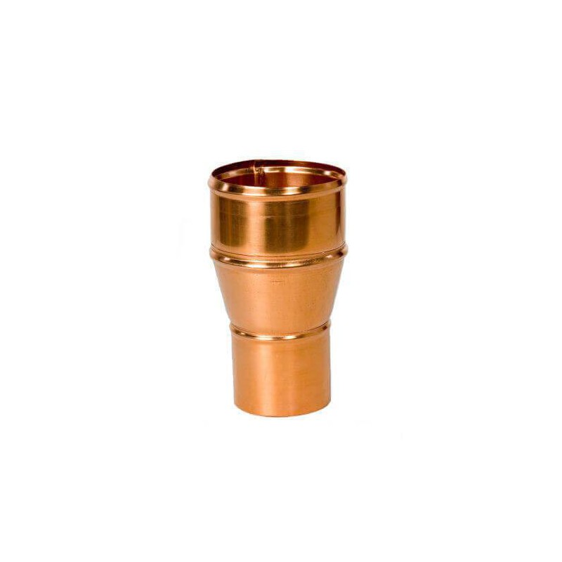 Redução 100/80 mm para conexão de caleiras de cobre