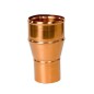 Redução 100/80 mm para conexão de caleiras de cobre Redução 100/80 mm para conexão de caleiras de cobre