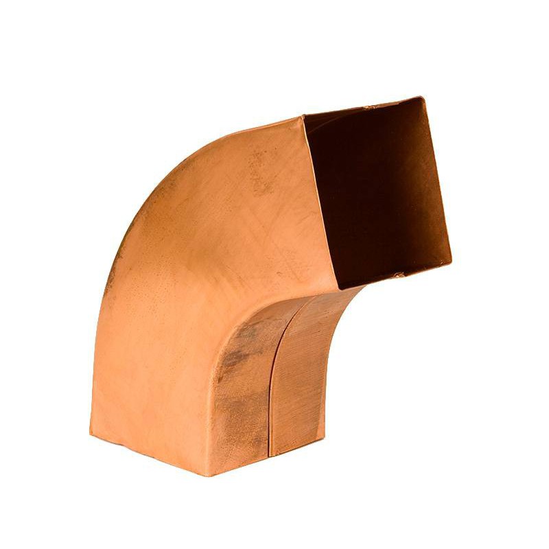 Cotovelo de conduta de descida quadrado para caleiras de cobre Cotovelo de conduta de descida quadrado para caleiras de cobre