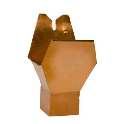 Saída universal quadrada com conexão para caleira de cobre quadrada