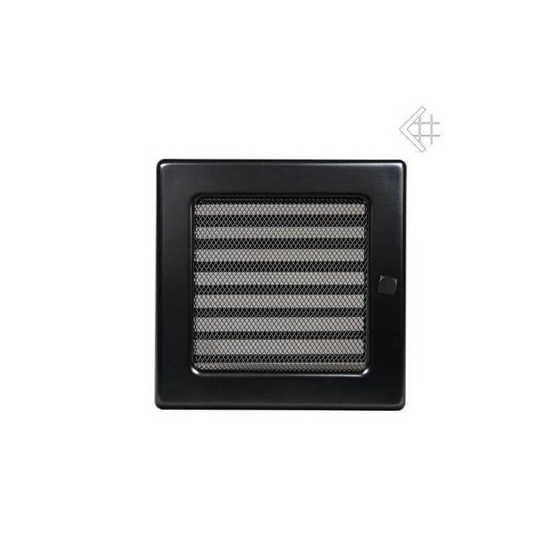 Grelha de ventilaçao bloqueável preta 17 x 17 cm Grelha de ventilaçao bloqueável preta 17 x 17 cm