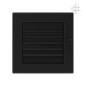 Grelha de ventilaçao bloqueável preta 17 x 17 cm Grelha de ventilaçao bloqueável preta 17 x 17 cm
