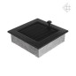Grelha de ventilaçao bloqueável preta 17 x 17 cm Grelha de ventilaçao bloqueável preta 17 x 17 cm