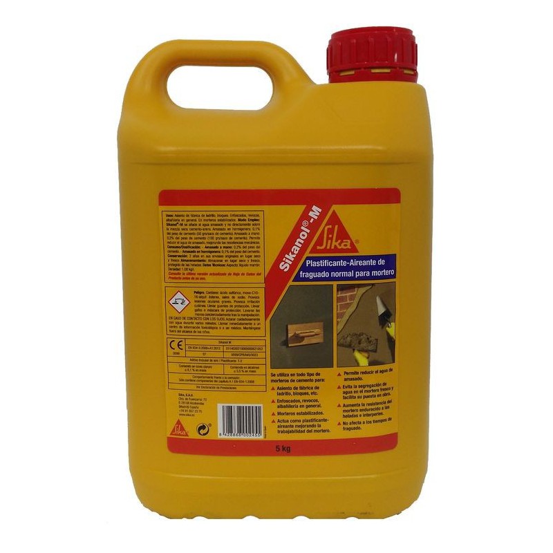 Plastificante-aerador para argamassa Sikanol-M 5 Kg Plastificante-aerador para argamassa Sikanol-M 5 Kg