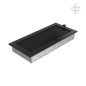 Grelha de ventilação bloqueável preta 17x37 cm Grelha de ventilação bloqueável preta 17x37 cm